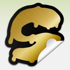 Personalized gold sticker with metallic finish