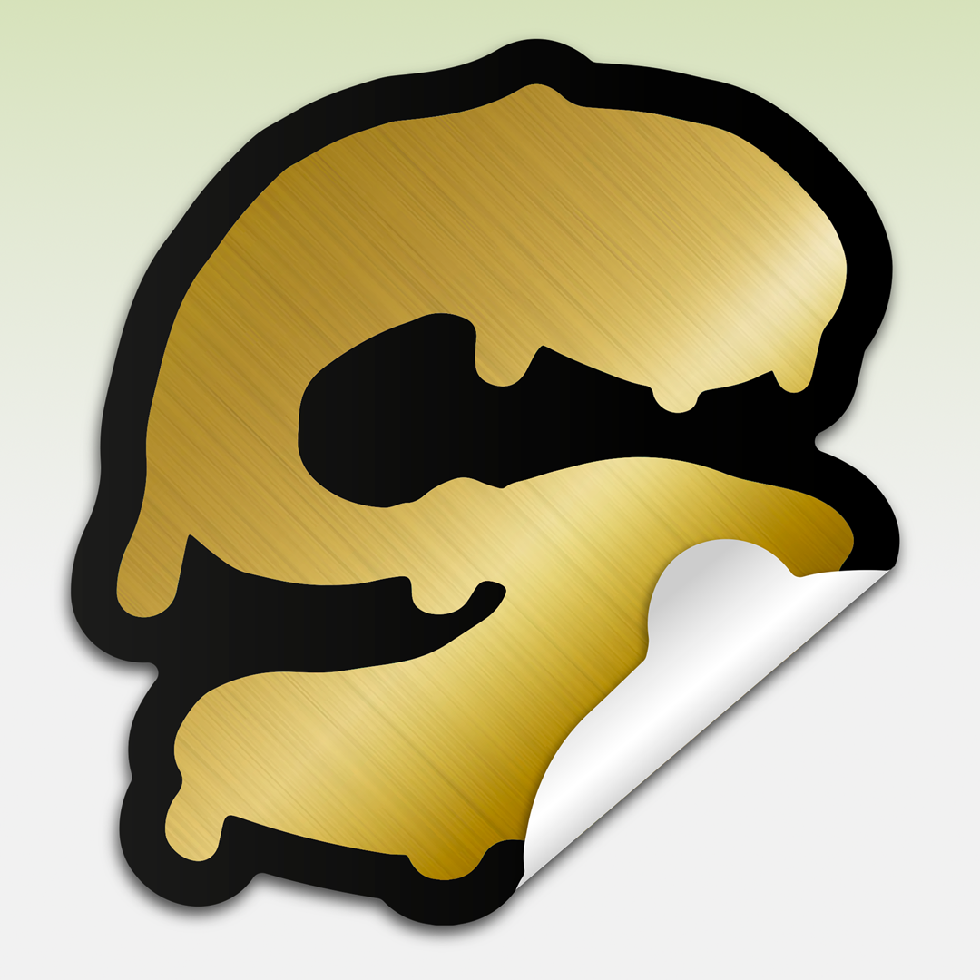 Personalized gold sticker with metallic finish