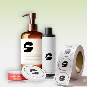 StickyAttack custom cosmetic labels for bottles and jars