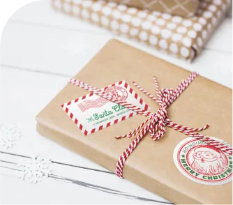 Custom labels for christmas