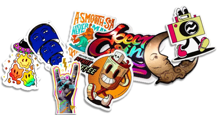 Examples of StickyAttack custom stickers