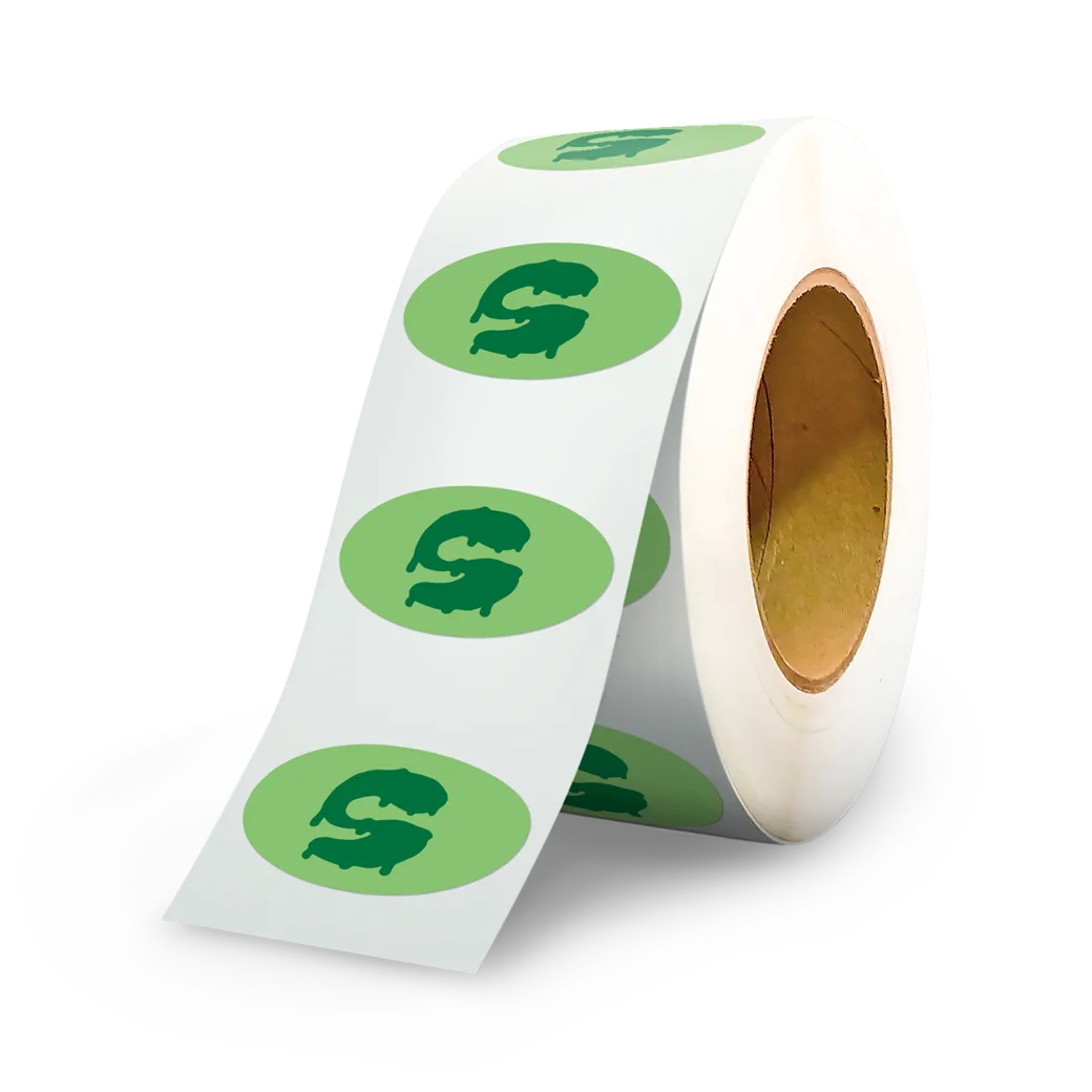 Oval custom adhesive labels