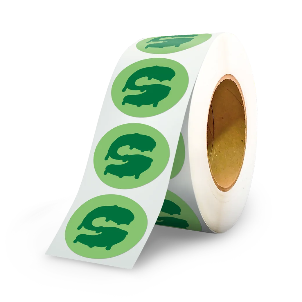 Round custom adhesive labels