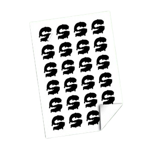 Personalized stickers collected on a single sheet