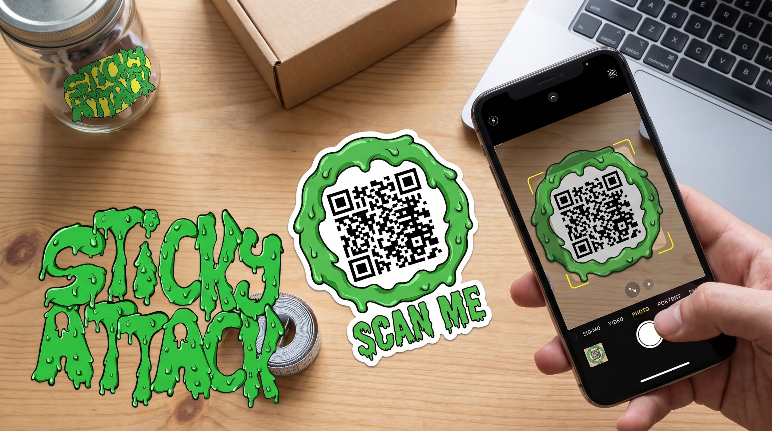 Minimum size of a QR code -StickyAttack