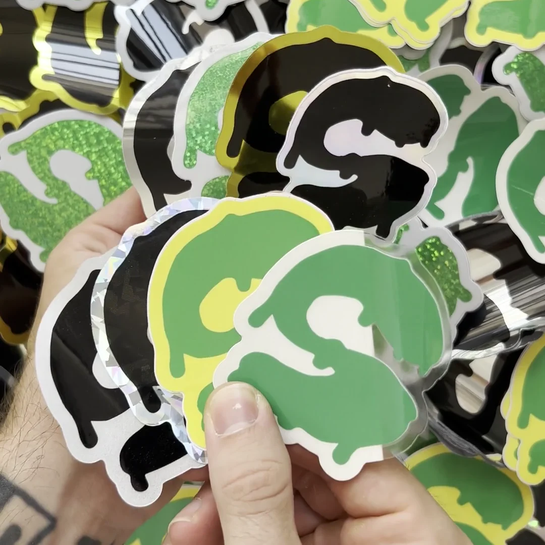 Custom stickers with multiple designs, sizes and finishes